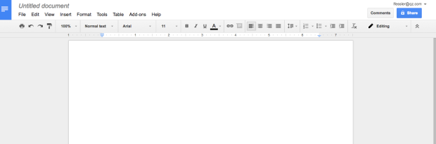 Open an empty Google Document