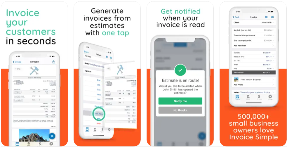 Invoice Simple, Estimate Maker